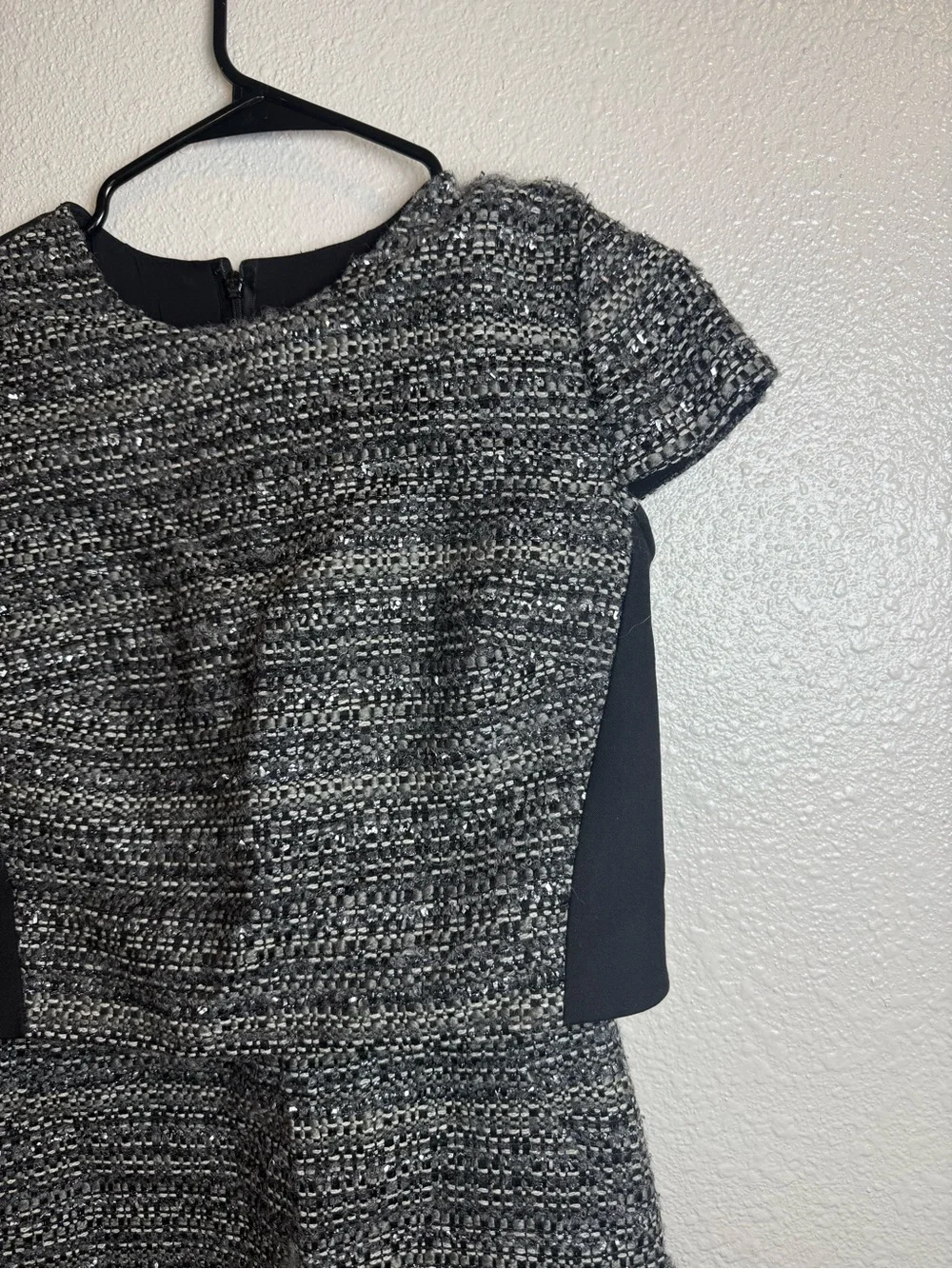Tory Burch Deandra Gray Tweed Metallic Dress Size 4